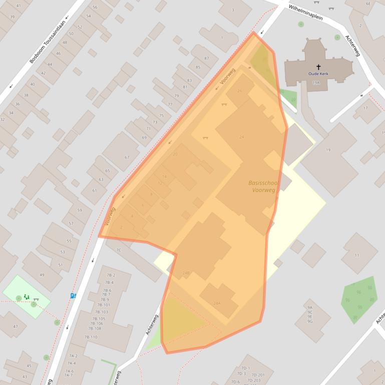 Kaart van postcodegebied 2103ST.