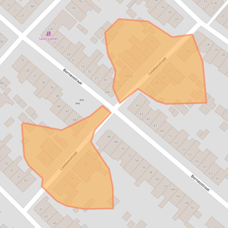 Kaart van postcodegebied 2103TM.