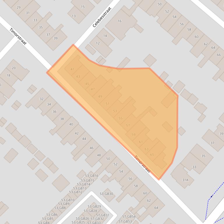 Kaart van postcodegebied 2103TV.