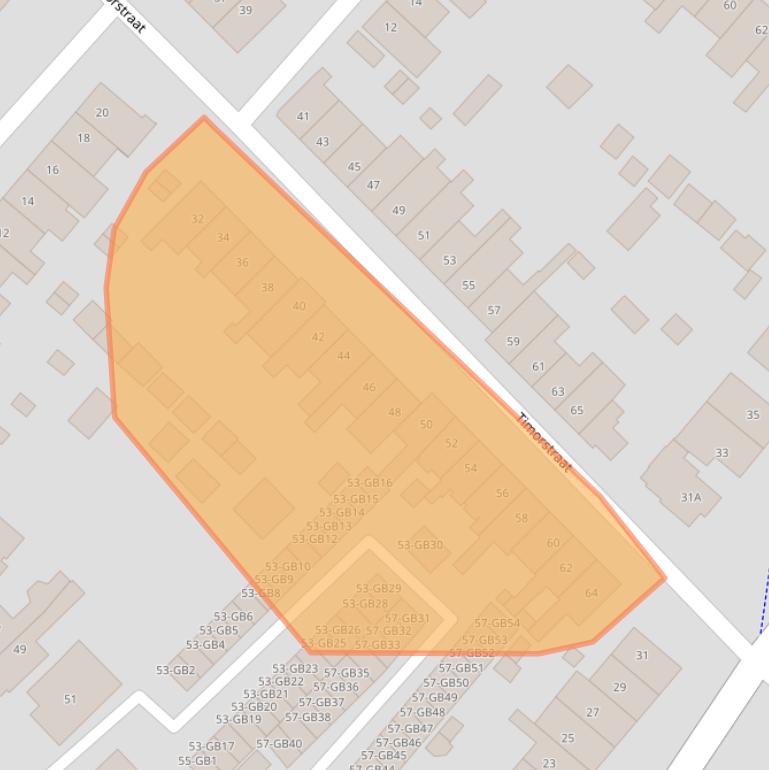 Kaart van postcodegebied 2103TX.