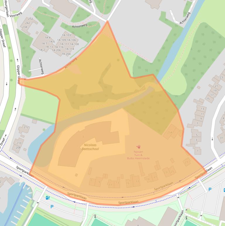 Kaart van postcodegebied 2103VR.