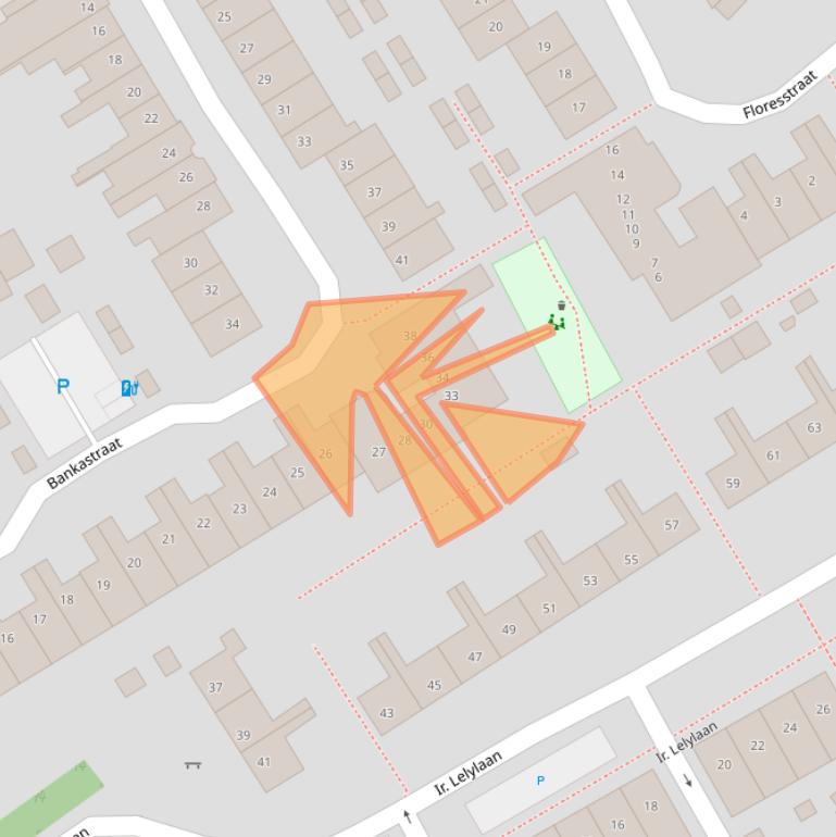 Kaart van postcodegebied 2103XH.