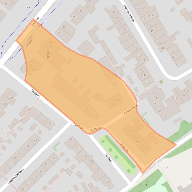 Kaart van postcodegebied 2103XK.