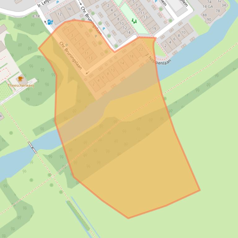 Kaart van postcodegebied 2103ZB.