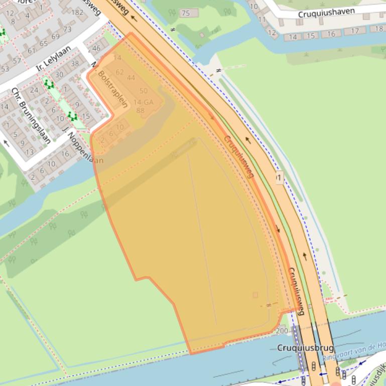 Kaart van postcodegebied 2103ZC.