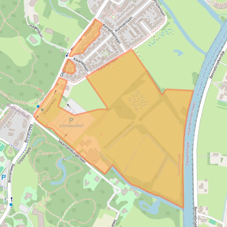 Kaart van postcodegebied 2104AK.