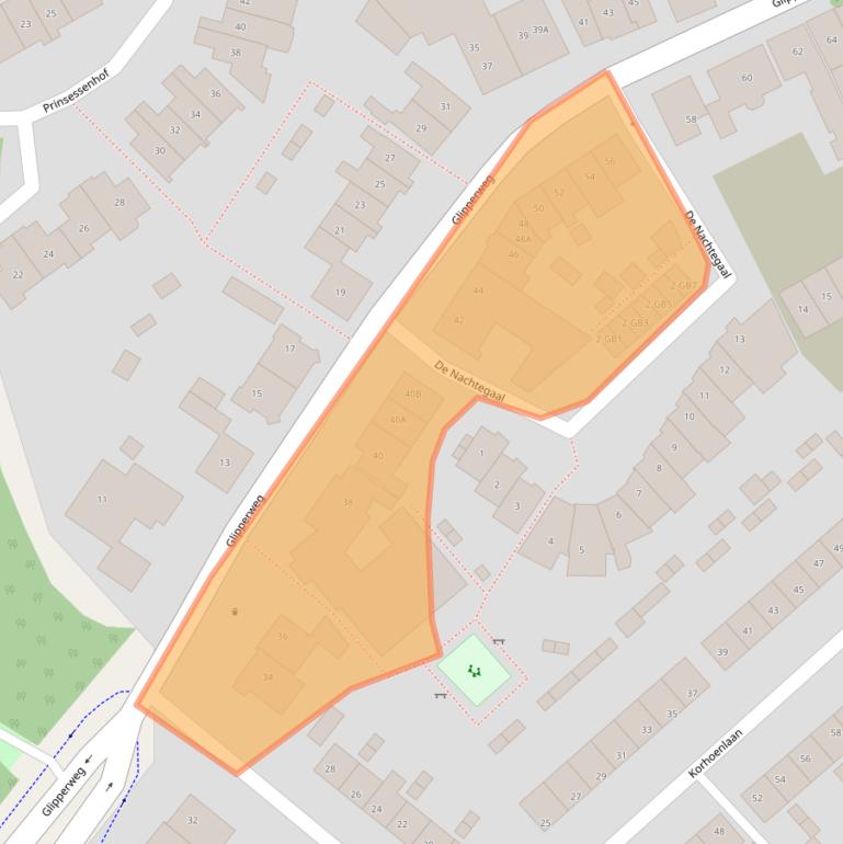 Kaart van postcodegebied 2104AL.