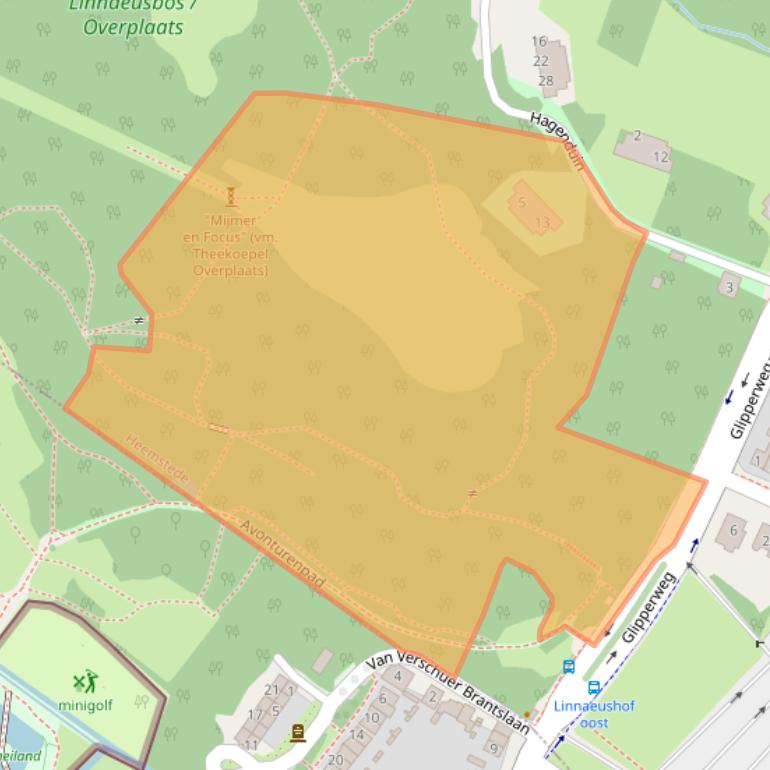 Kaart van postcodegebied 2104AV.