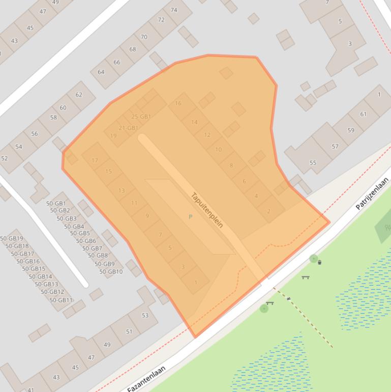 Kaart van postcodegebied 2104BD.