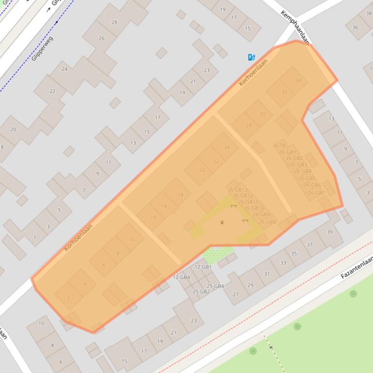 Kaart van postcodegebied 2104BH.