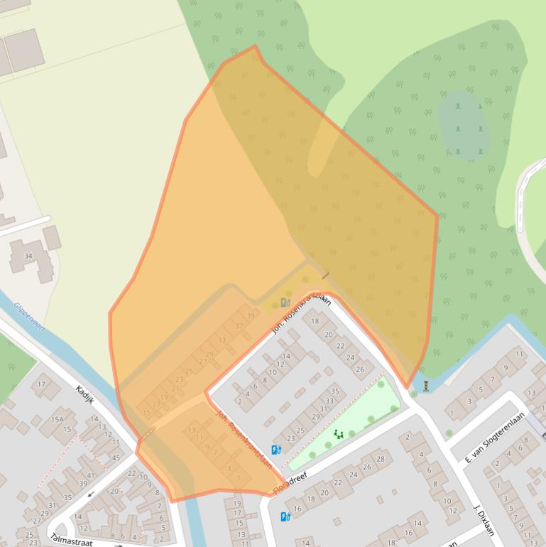 Kaart van postcodegebied 2104CC.