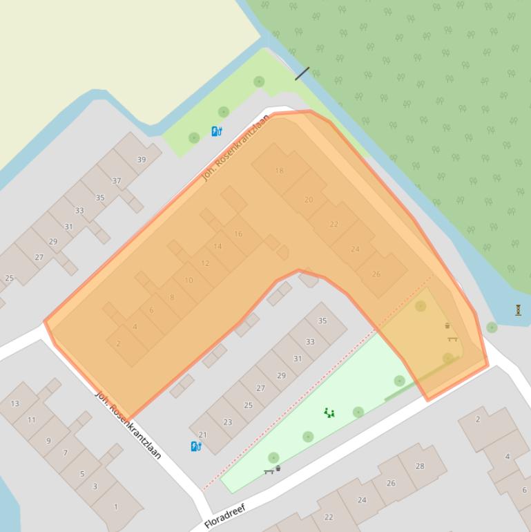 Kaart van postcodegebied 2104CD.