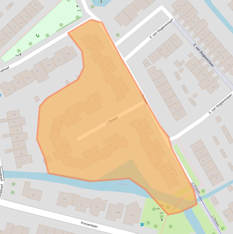 Kaart van postcodegebied 2104CG.