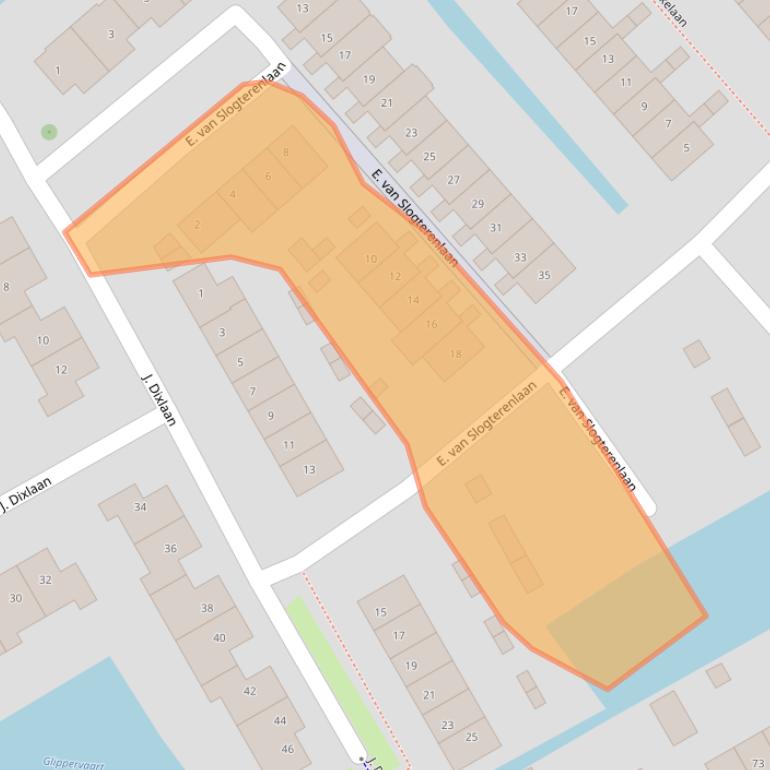 Kaart van postcodegebied 2104CJ.