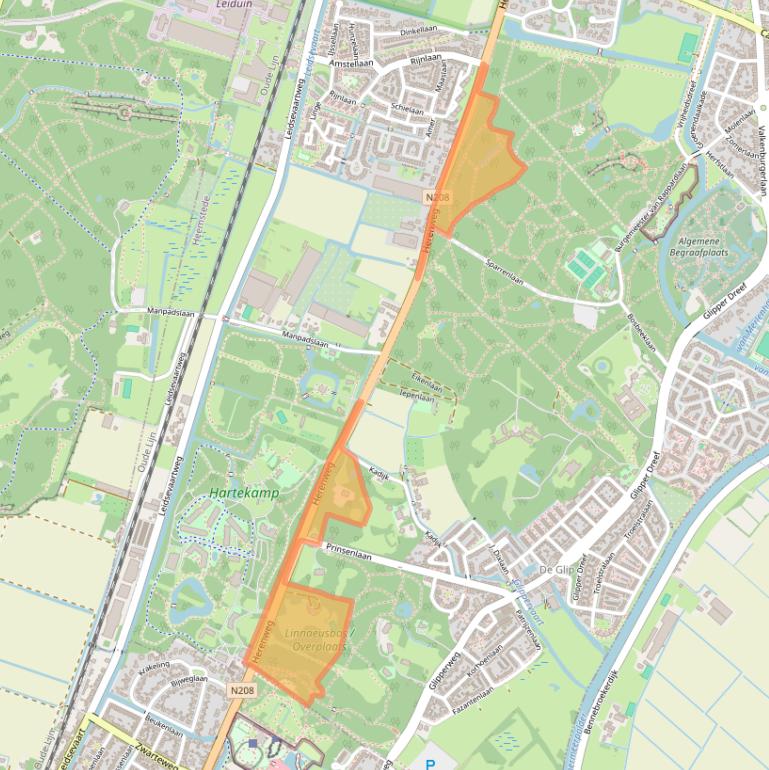Kaart van postcodegebied 2104MK.