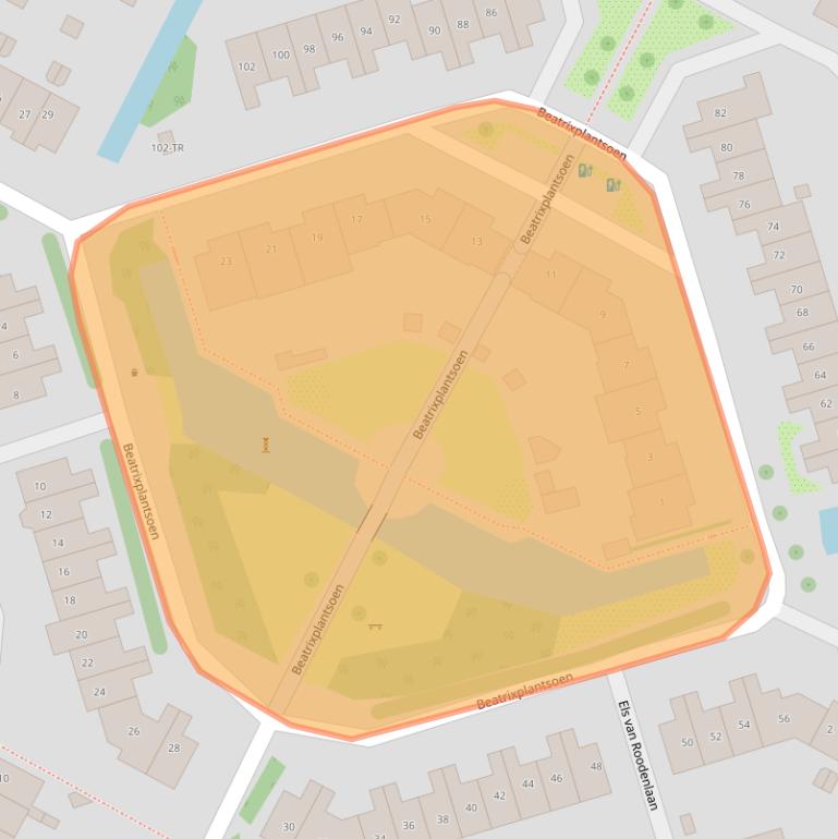 Kaart van postcodegebied 2104SW.