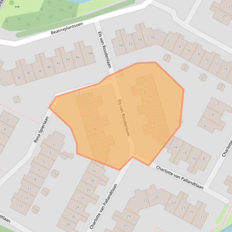 Kaart van postcodegebied 2104TX.