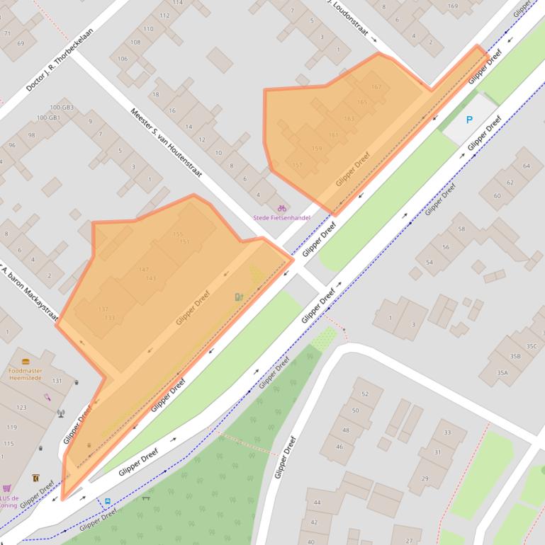 Kaart van postcodegebied 2104WD.