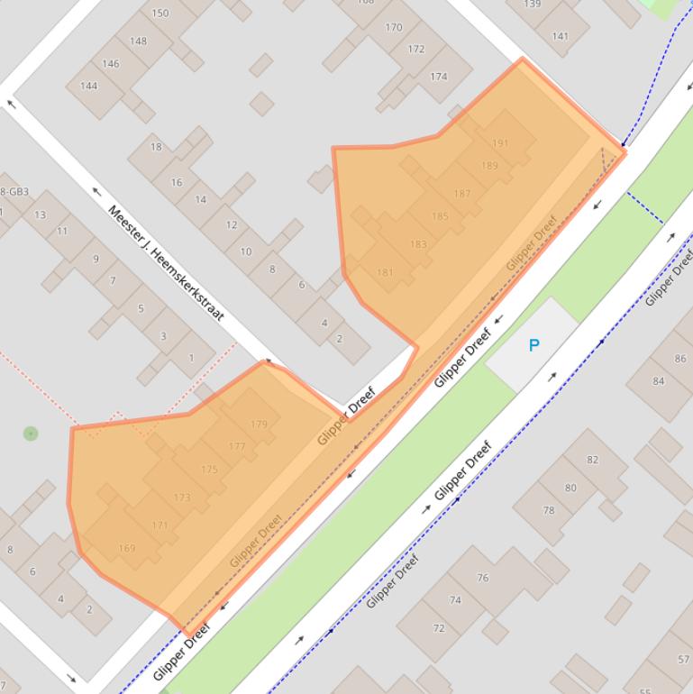 Kaart van postcodegebied 2104WE.