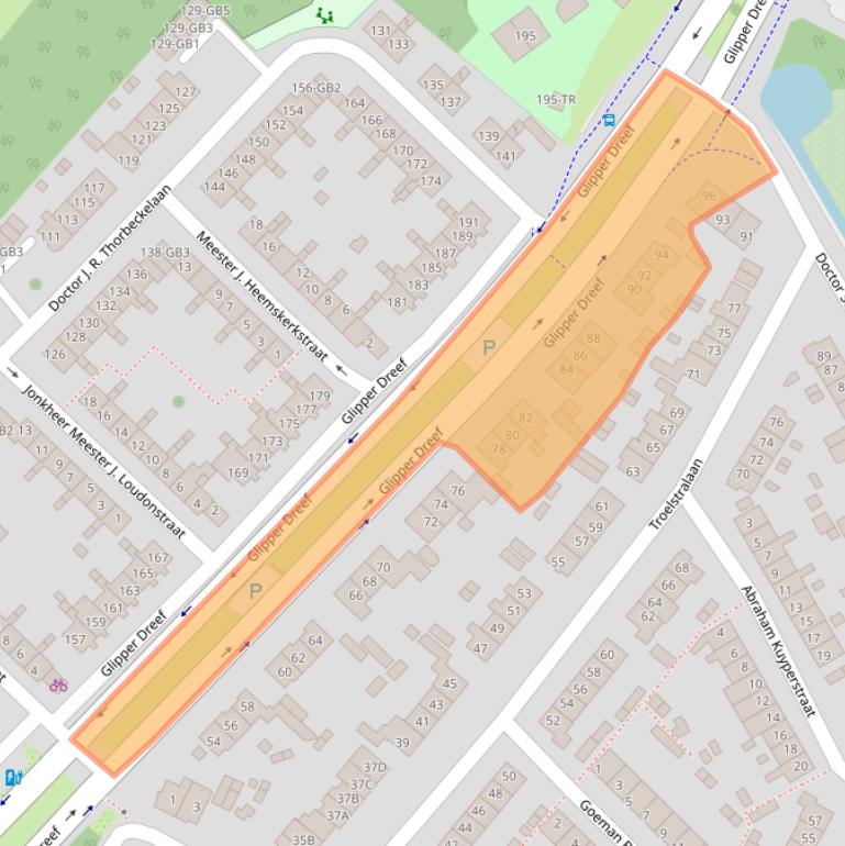 Kaart van postcodegebied 2104WL.