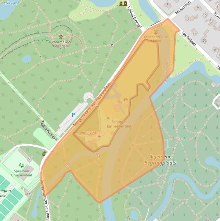 Kaart van postcodegebied 2104WR.