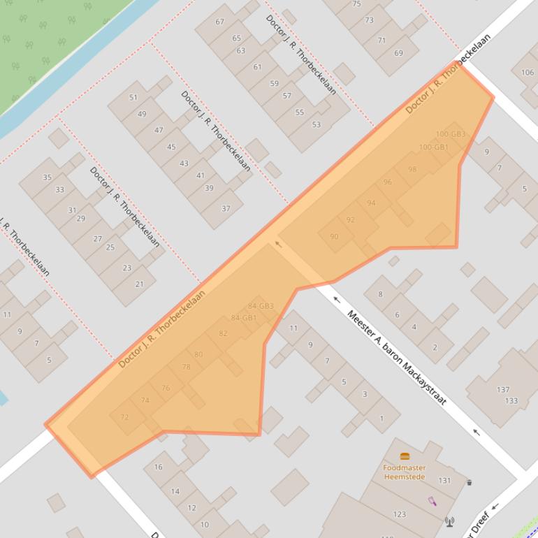 Kaart van postcodegebied 2104XL.