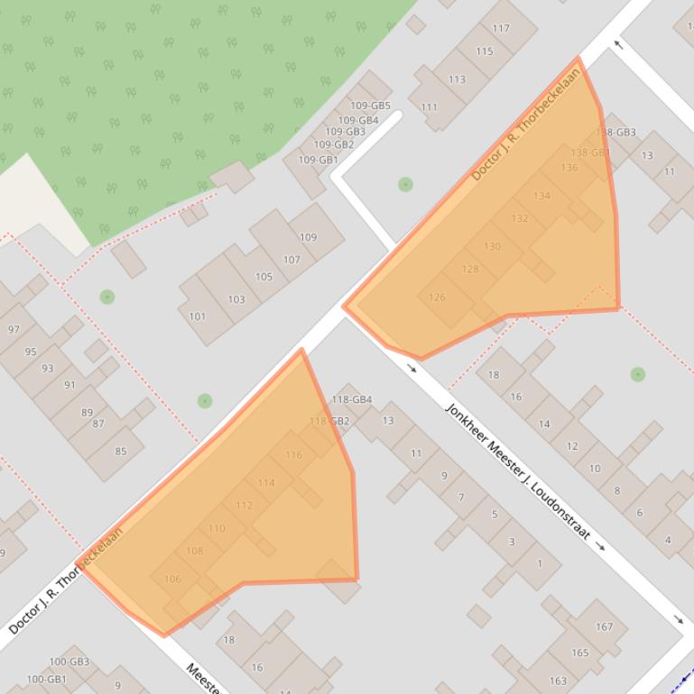 Kaart van postcodegebied 2104XM.