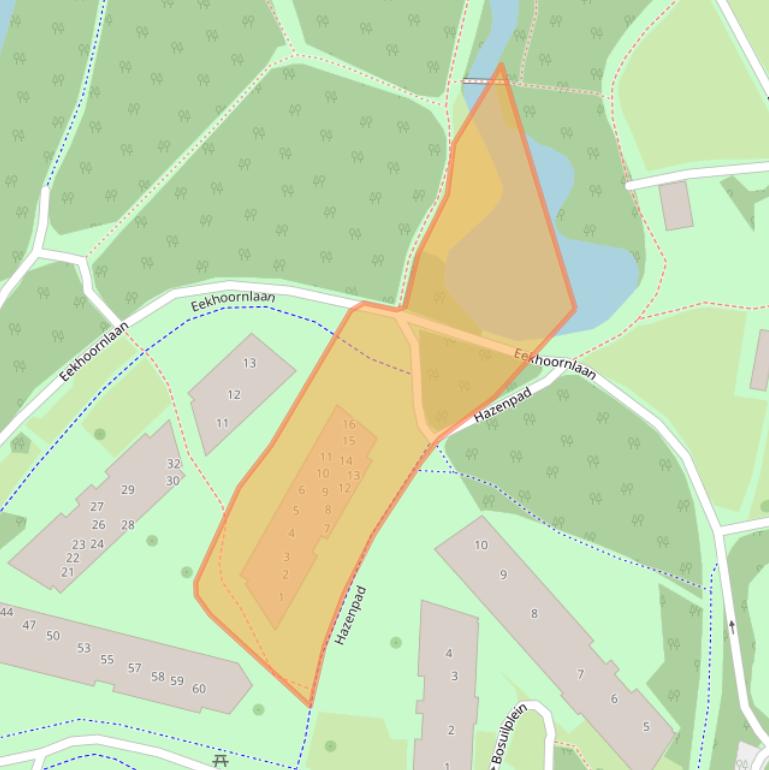 Kaart van postcodegebied 2105MN.