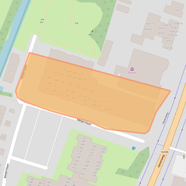 Kaart van postcodegebied 2105PM.