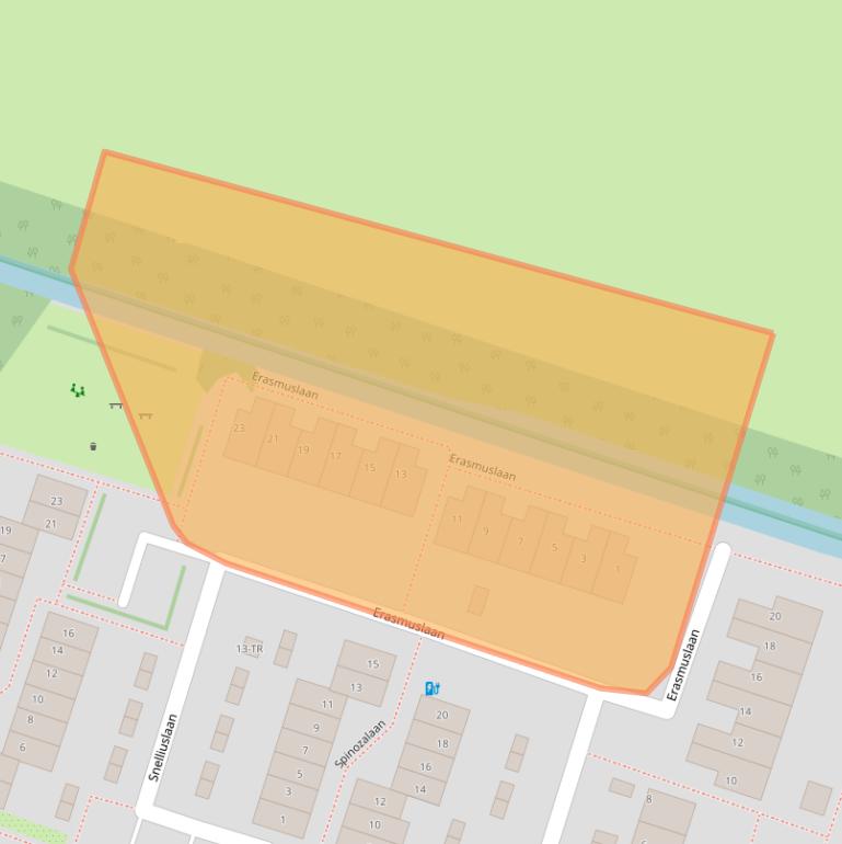 Kaart van postcodegebied 2105RC.