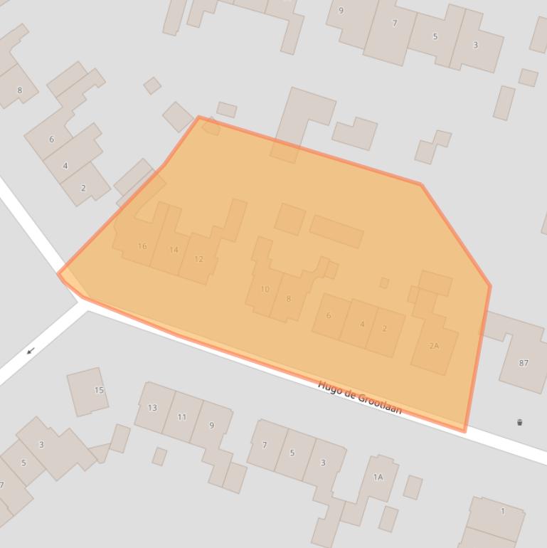 Kaart van postcodegebied 2105TN.