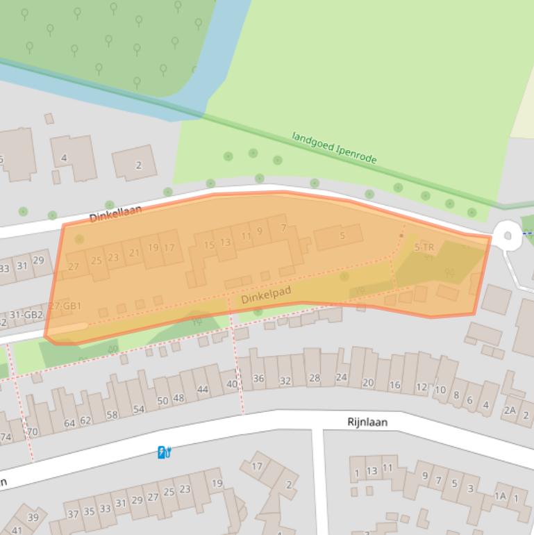 Kaart van postcodegebied 2105VJ.