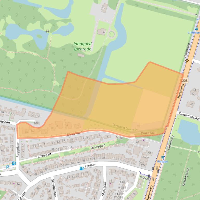 Kaart van postcodegebied 2105VL.