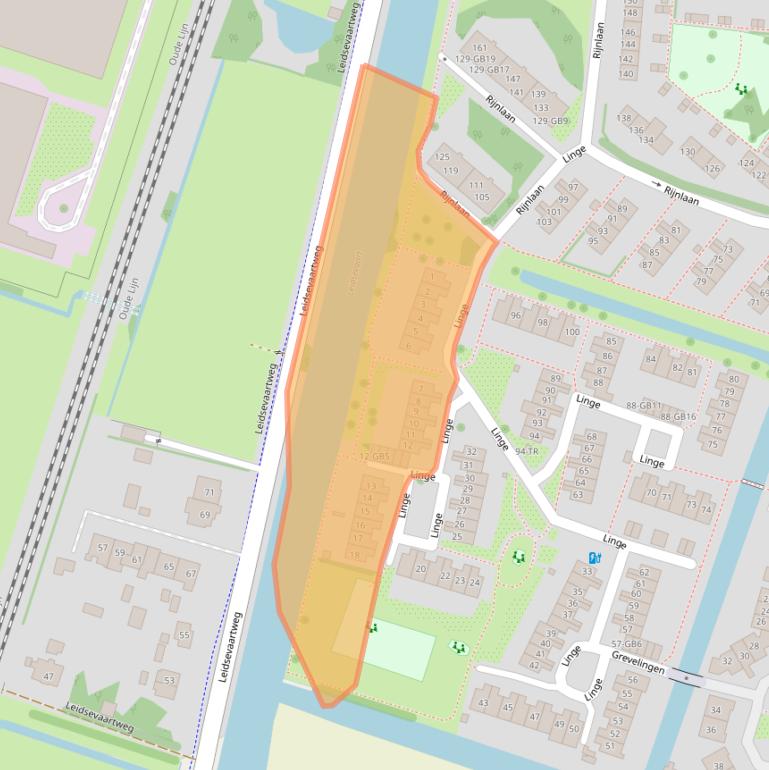 Kaart van postcodegebied 2105WB.
