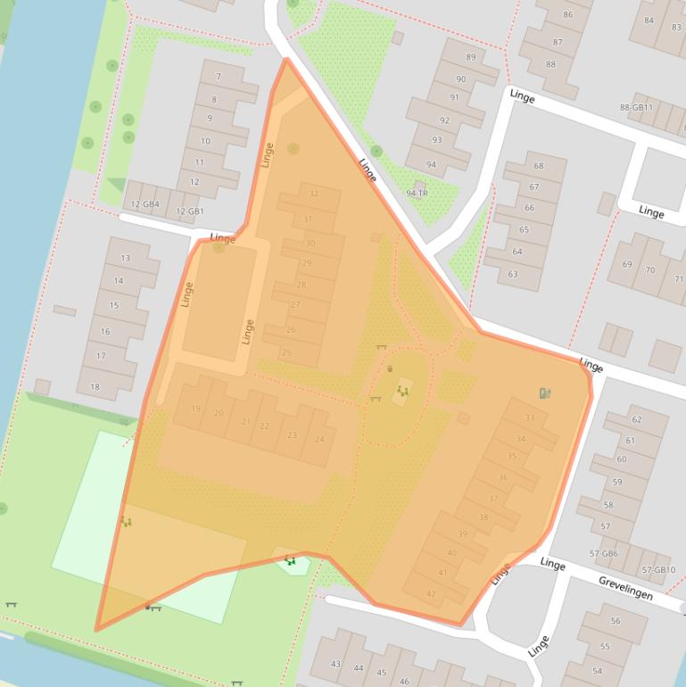 Kaart van postcodegebied 2105WC.