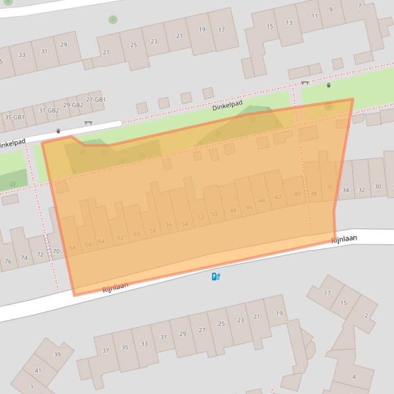 Kaart van postcodegebied 2105XP.