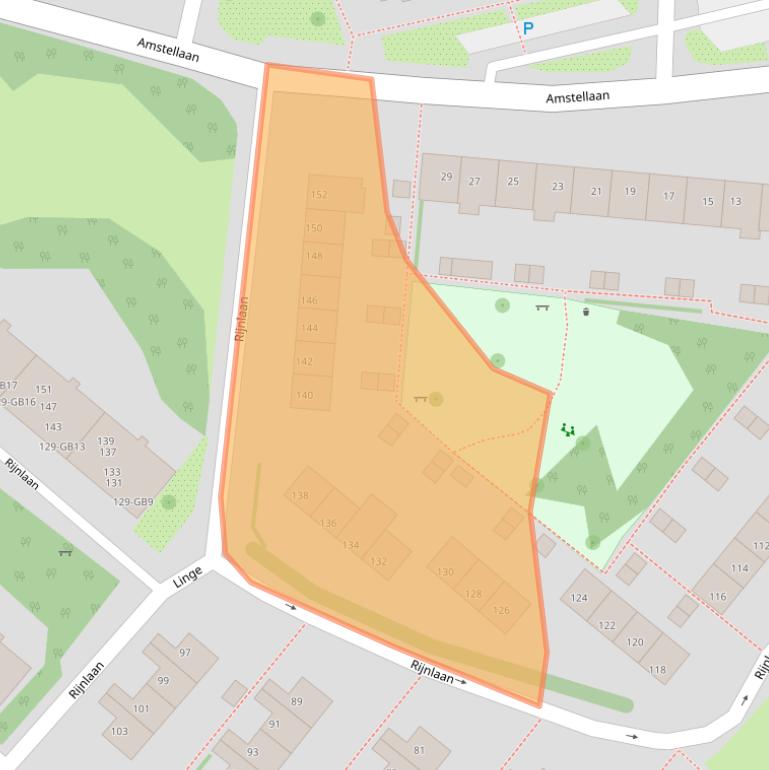 Kaart van postcodegebied 2105XT.