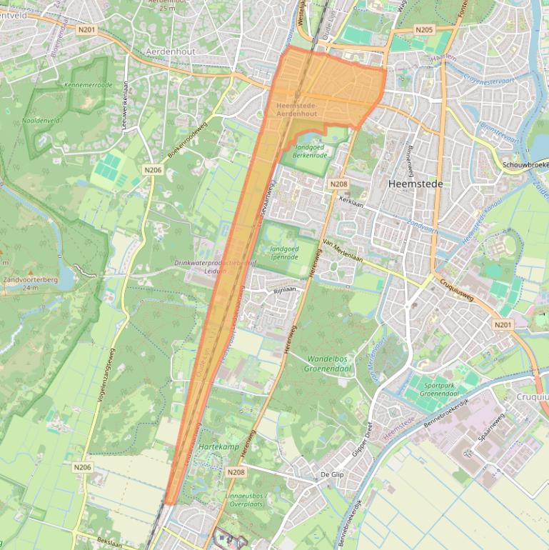 Kaart van postcodegebied 2106.