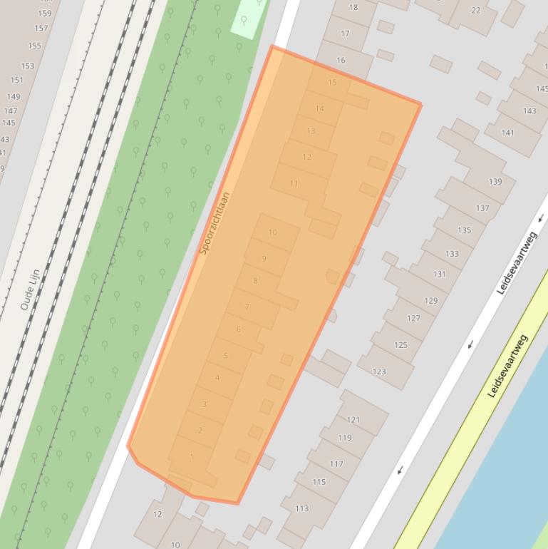 Kaart van postcodegebied 2106AV.