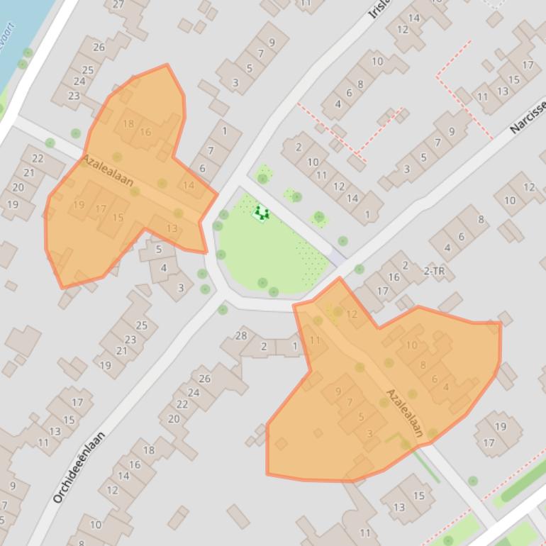 Kaart van postcodegebied 2106BC.