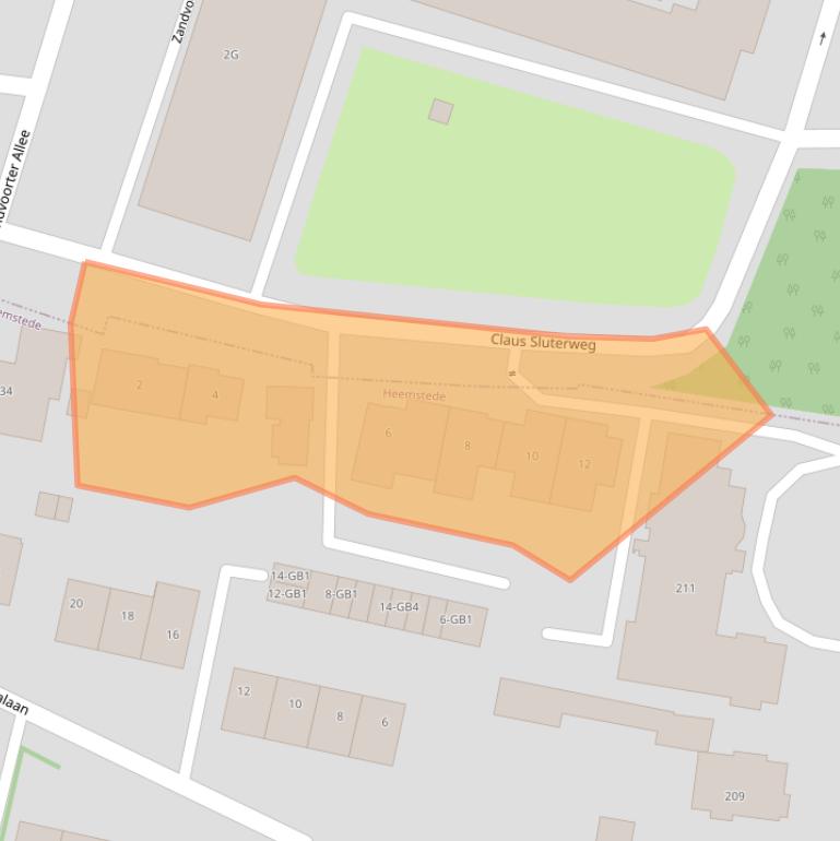 Kaart van postcodegebied 2106BP.