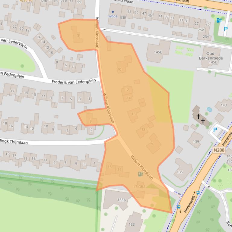 Kaart van postcodegebied 2106EA.