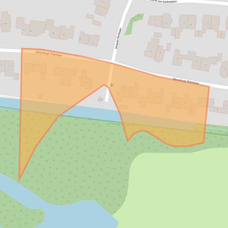 Kaart van postcodegebied 2106EH.