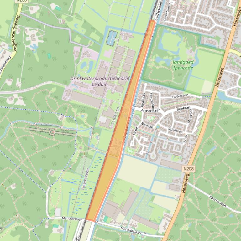 Kaart van postcodegebied 2106NB.