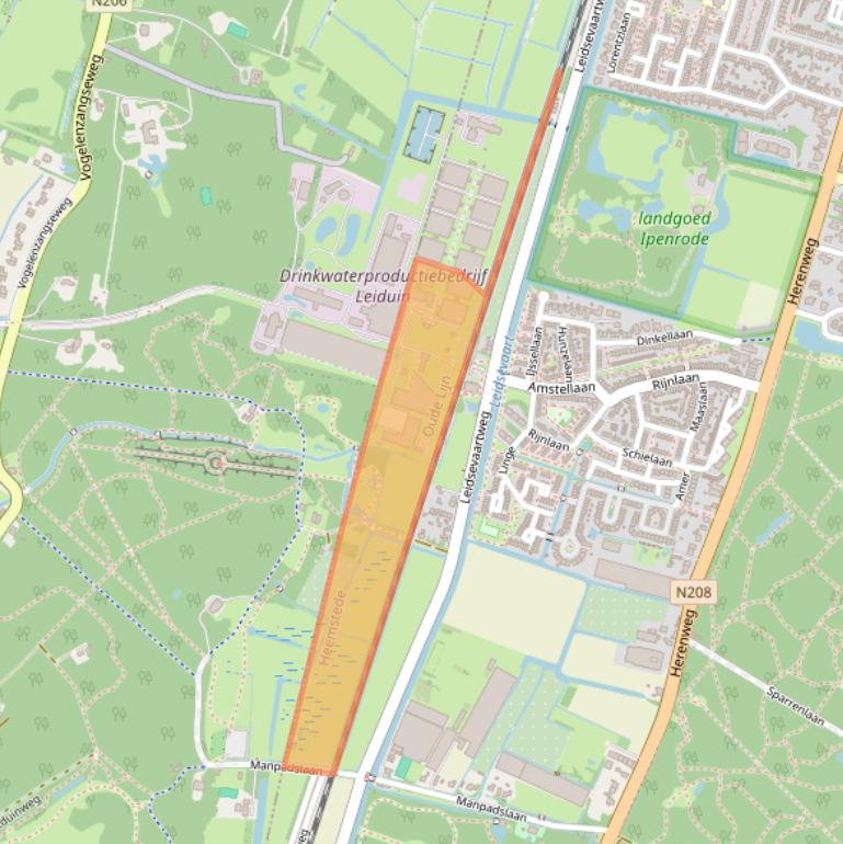 Kaart van postcodegebied 2106NC.