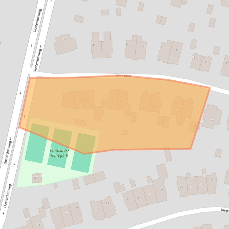 Kaart van postcodegebied 2111BB.