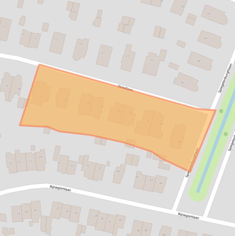 Kaart van postcodegebied 2111BC.