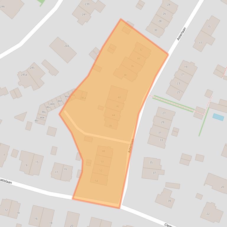 Kaart van postcodegebied 2111BJ.