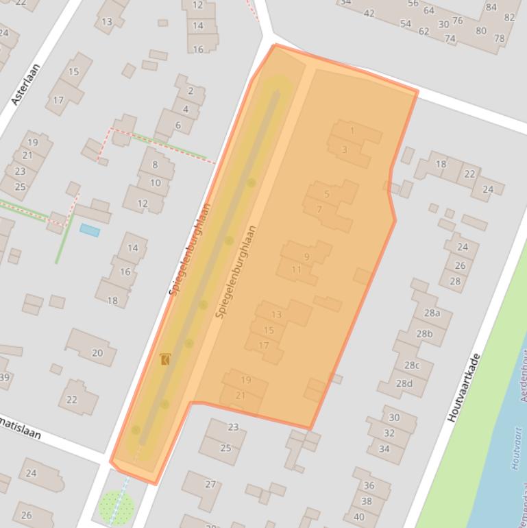 Kaart van postcodegebied 2111BK.