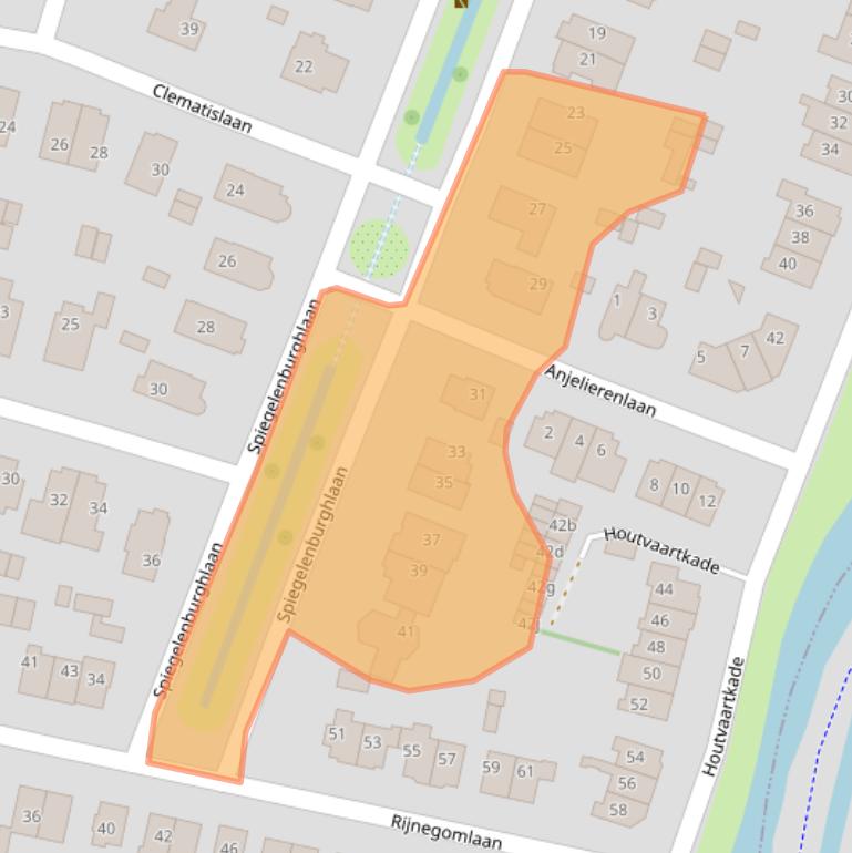 Kaart van postcodegebied 2111BL.